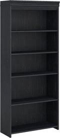 5 Shelf Bookcase in Antique Black G326