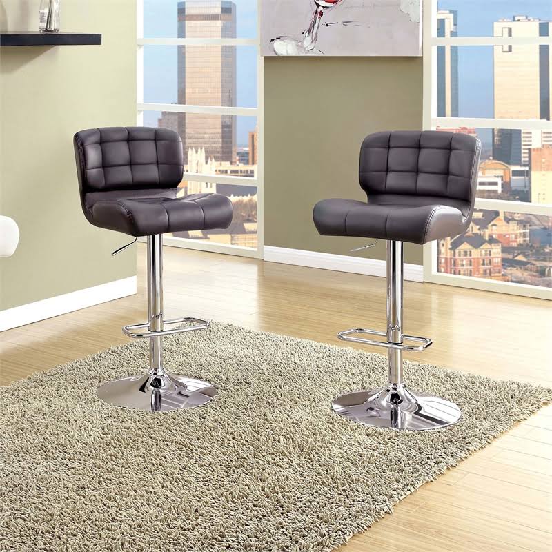 Adjustable Faux Leather Bar Stool U99319