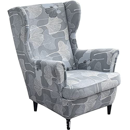 2 Pieces Stretch Spandex Wingback Chair Slipcovers B29953