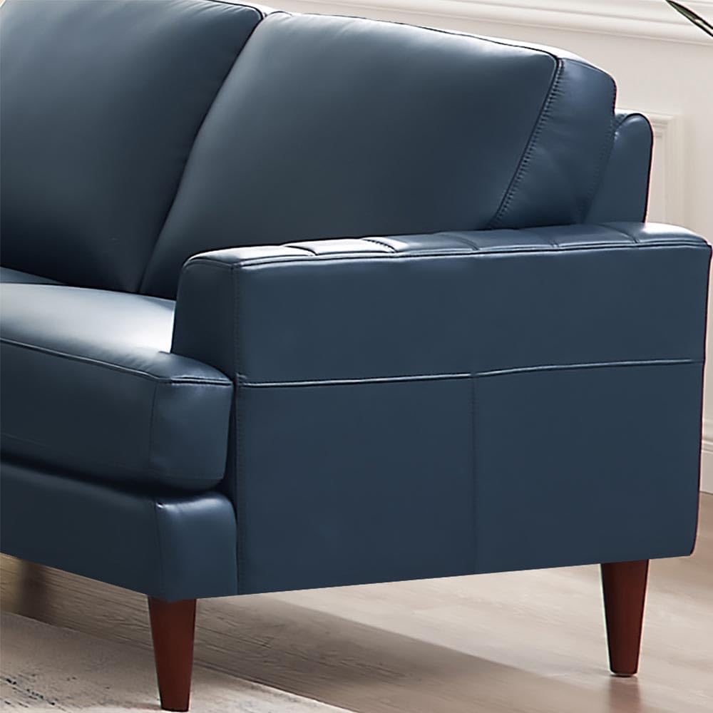 Top Grain Leather Loveseat Navy R28694