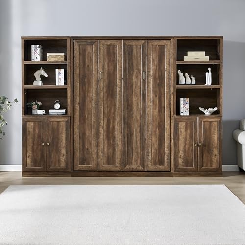 Queen Wooden Murphy Bed, Folding Wall Bed H6994