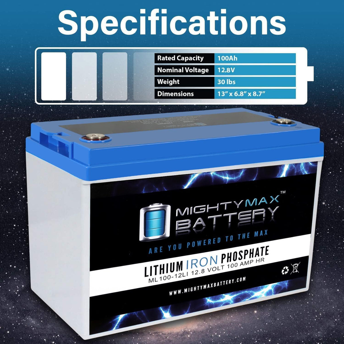 12V 100AH Lithium Battery Y214