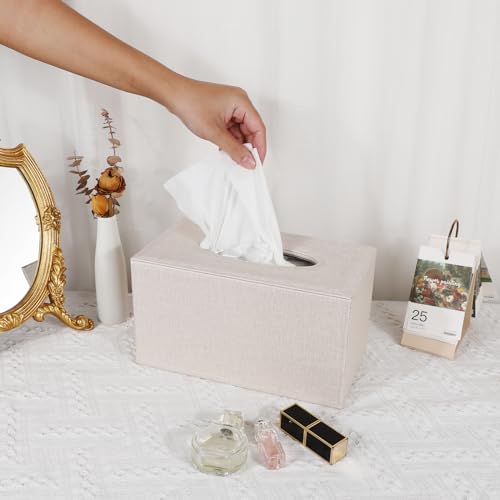 Black Leather Tissue Box Cover N453791