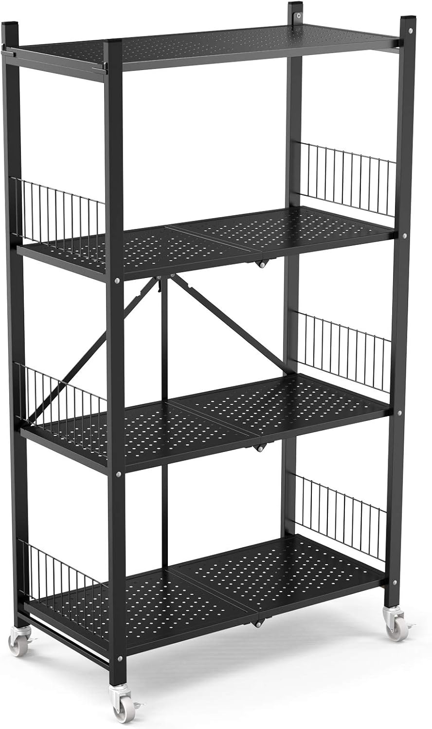 3 Shelf Steel Shelving Unit with Wheels C690594