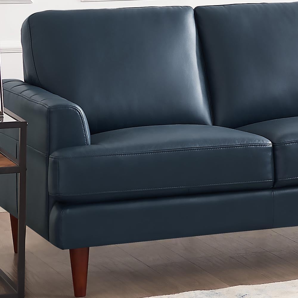 Top Grain Leather Loveseat Navy R28694