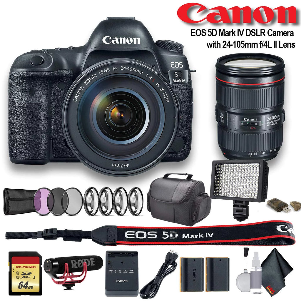Canon EOS 5D Mark IV DSLR Camera with 24-105mm f/4L II Lens I322110