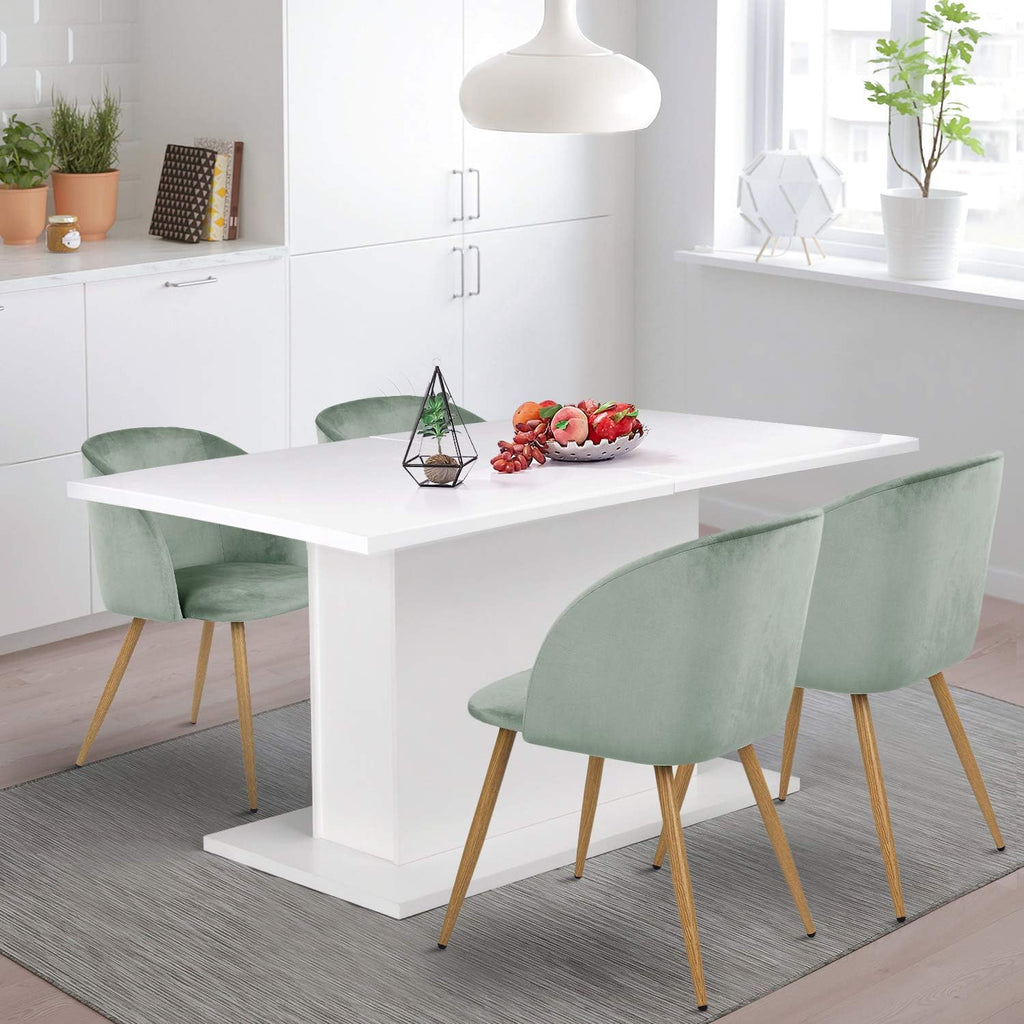 Gloss White Extensible Wooden Dining Table V951
