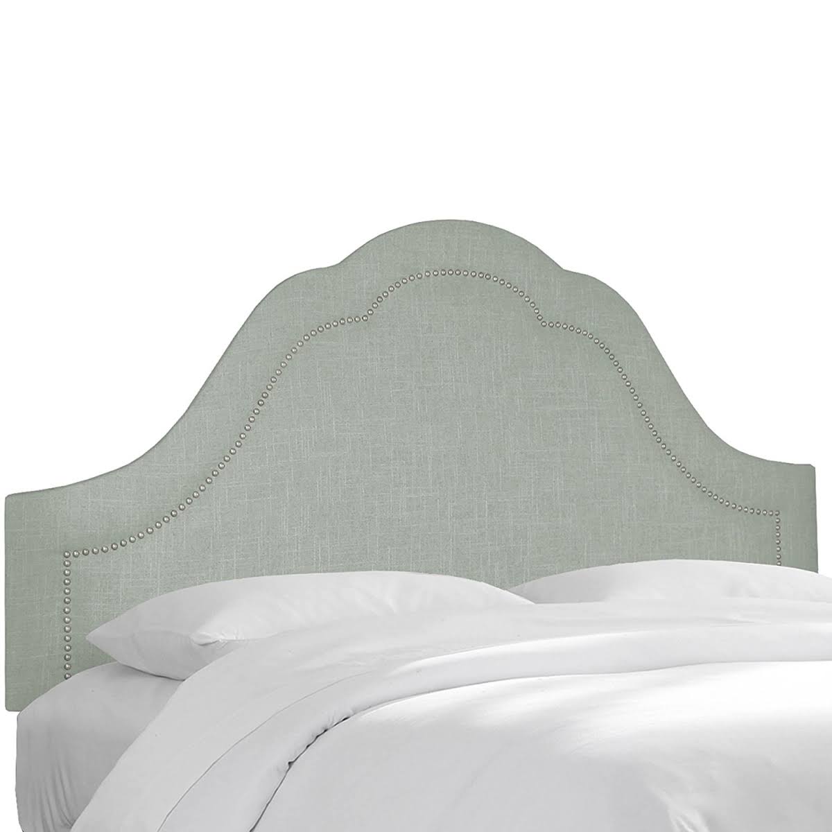 California King Linen Notched Headboard I647