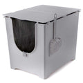 Flip Litter Box with Scoop and Reusable Liner Q789