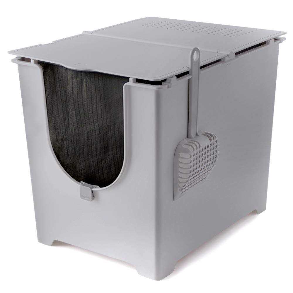 Flip Litter Box with Scoop and Reusable Liner Q789