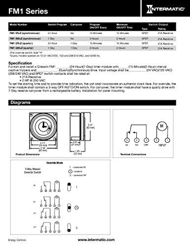 Electromechanical Timer, 7-Day, SPDT, 21A Z29102