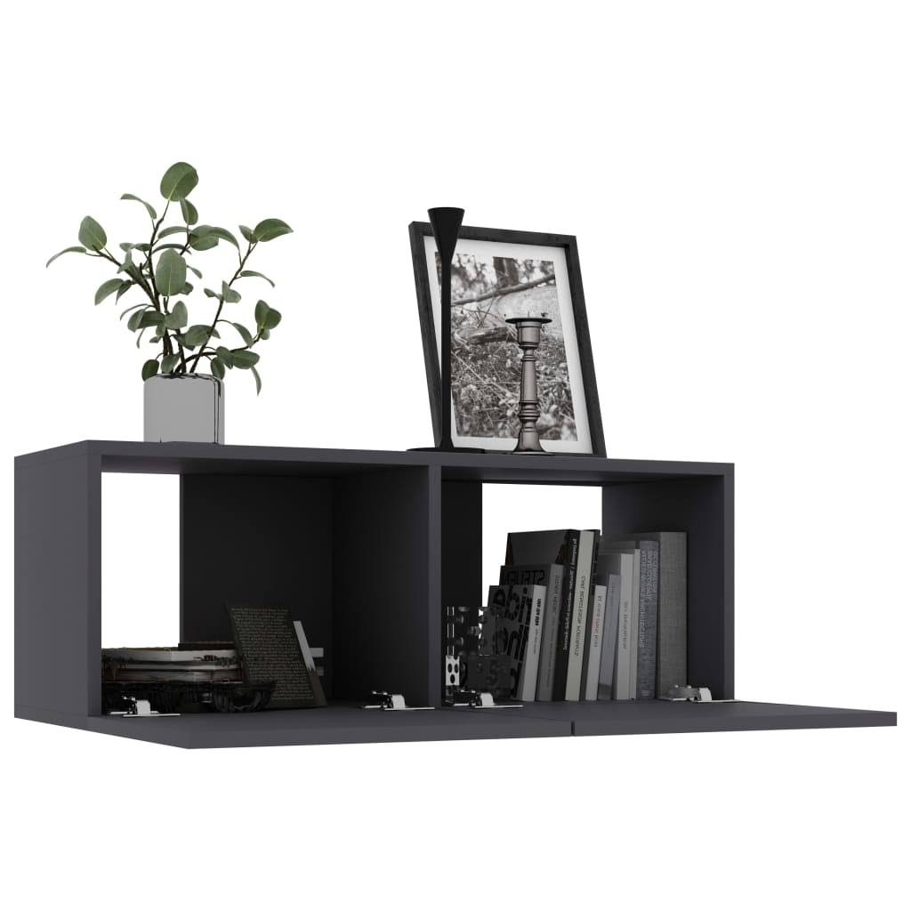 Concrete Gray Chipboard TV Cabinet J880917