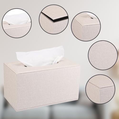 Black Leather Tissue Box Cover N453791