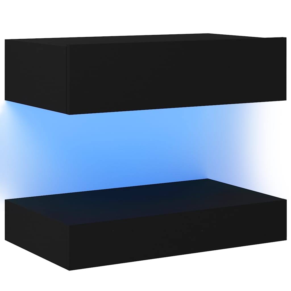 Black TV Cabinet with LED Lights Q5601