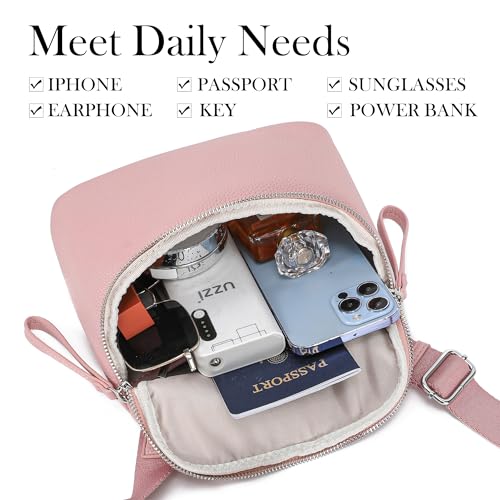 White Brown Vegan Leather Fanny Pack Crossbody Bag Q789682