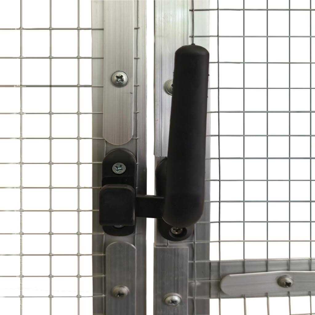 Silver 179x100x185 cm Aluminium Pet Supplies B931956