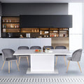 Gloss White Extensible Wooden Dining Table V951