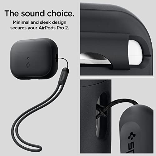 Black Silicone AirPods Pro 2 Case with Lanyard G568663