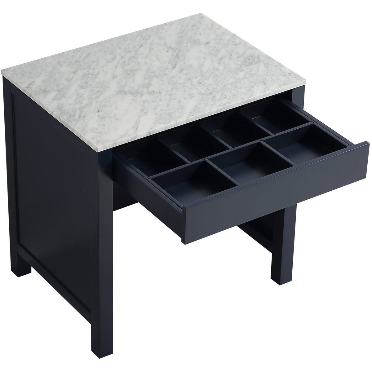 30x22 Make-Up Table with White Carrara Marble Top T380545