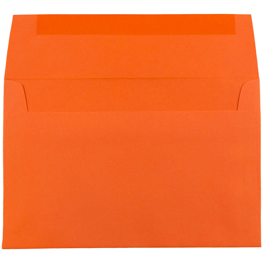 A7 Invitation Envelopes, 5.25 x 7.25, Brite Hue Orange Recycled, 1000/Carton D577