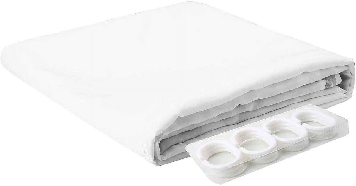 Waterproof Bathroom Curtain with 12 Hooks, 72"Wx72"L O7495