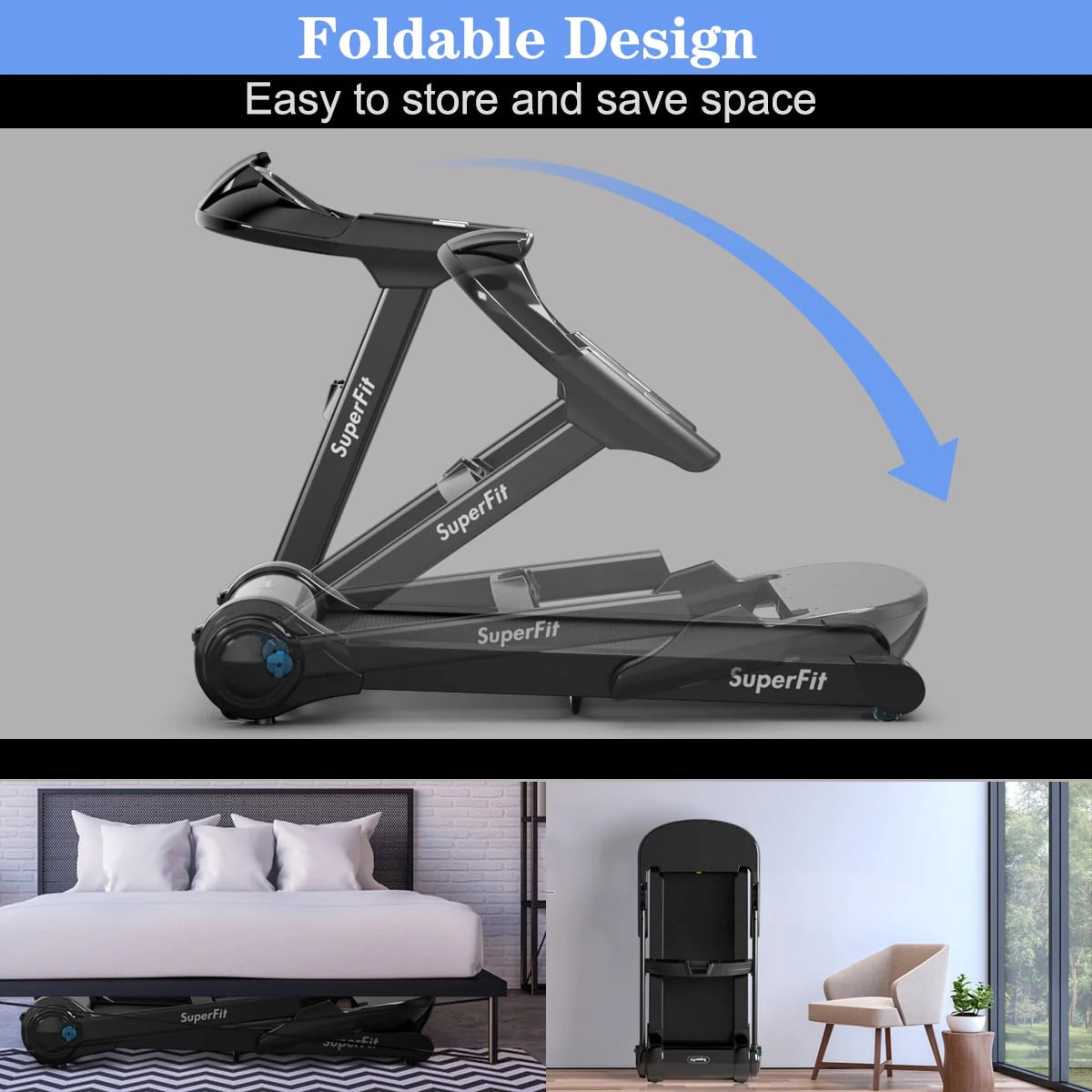 2.25HP Folding Treadmill A27613