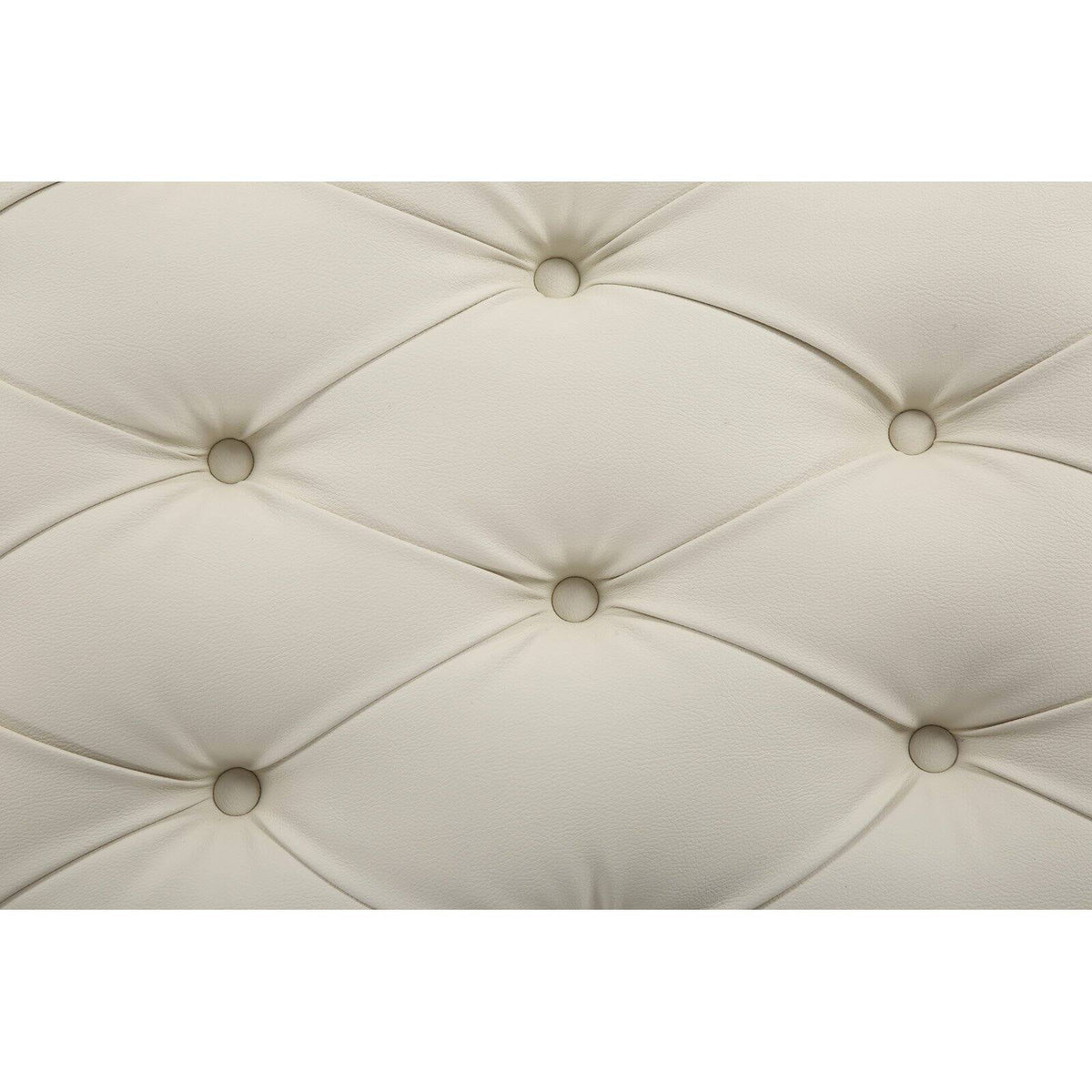 Square Tufted PU Leather Upholstered Ottoman I584