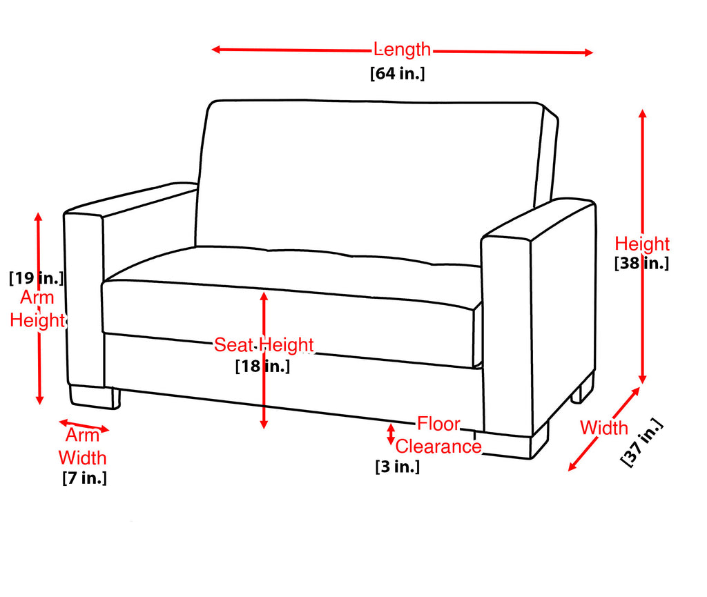 Brown Chenille Sleeper Loveseat K5878