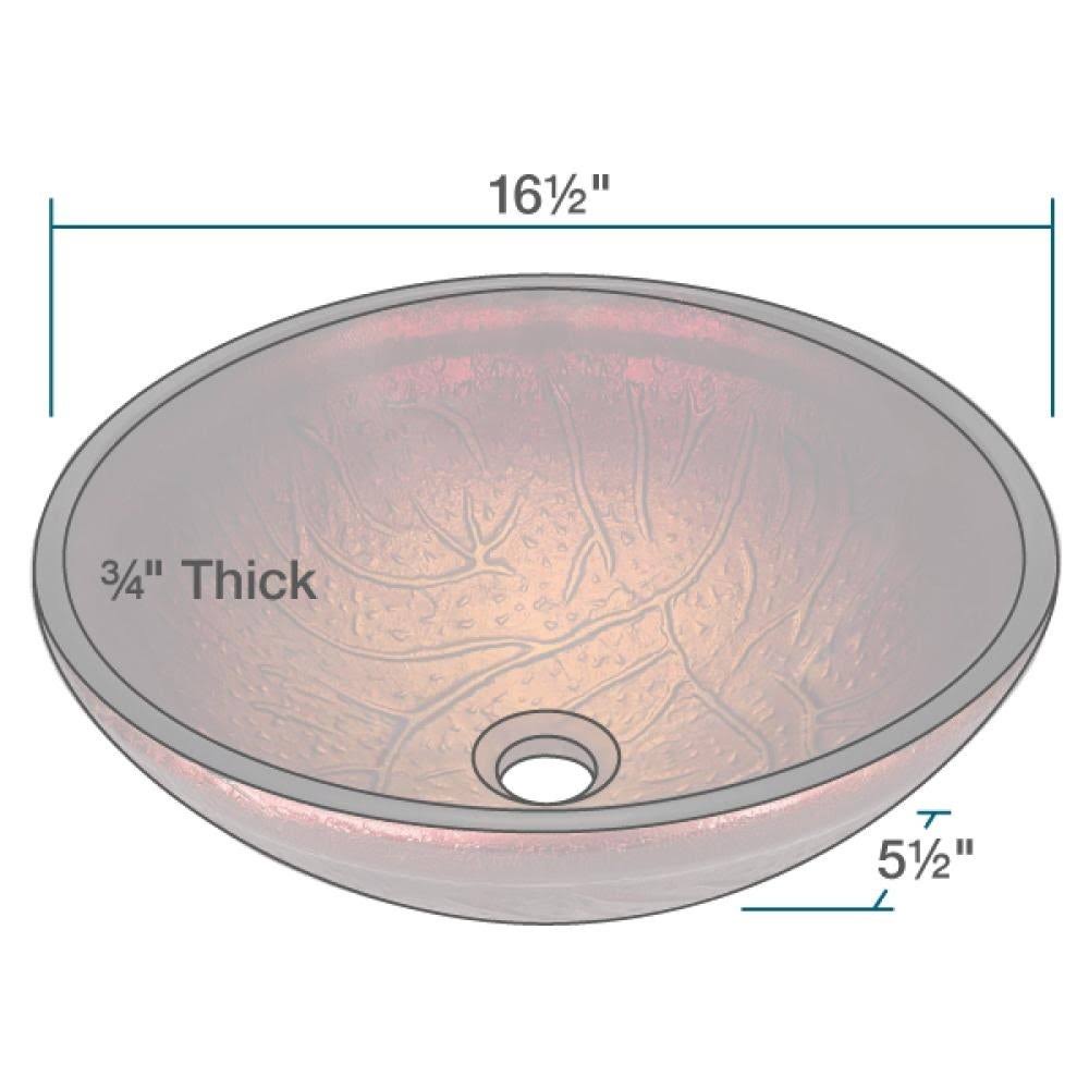Vessel Sink Ensemble with Brushed Nickel Finish Faucet, Pop-Up Drain, and Sink Ring M16177