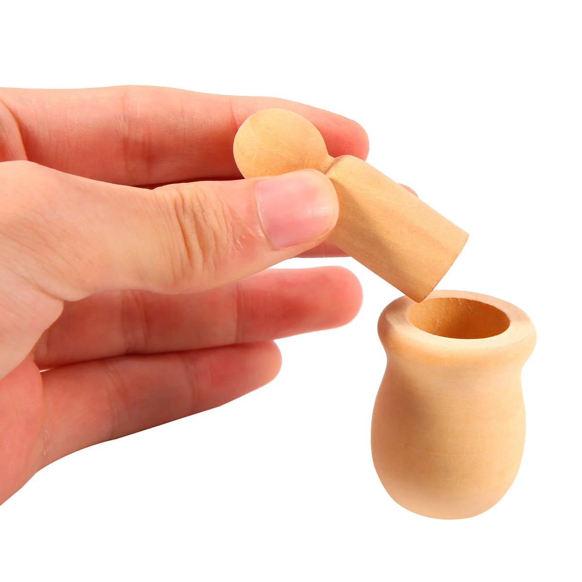 Unfinished Wooden Peg Nesting Dolls V7371