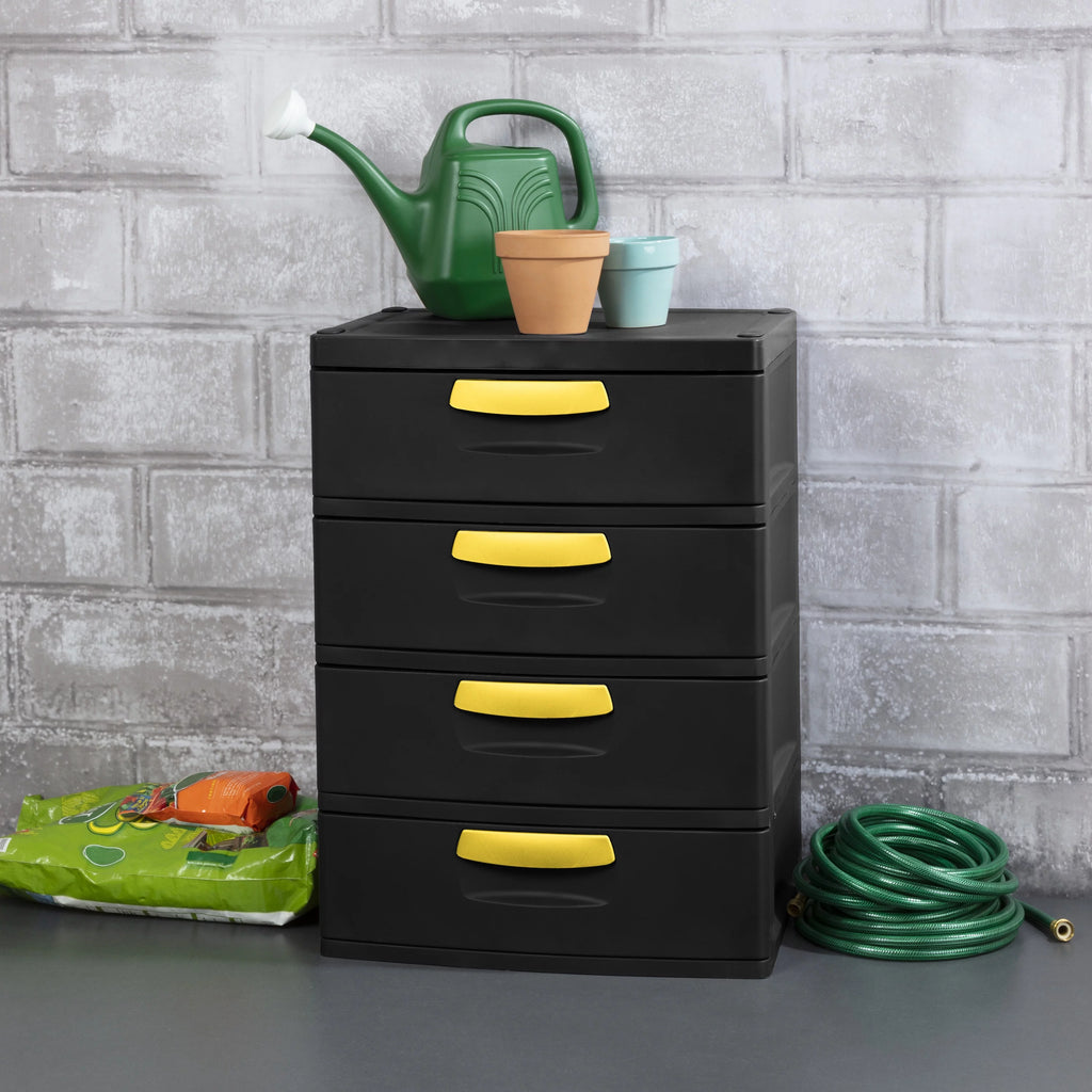 4 Drawer Unit Black R50635
