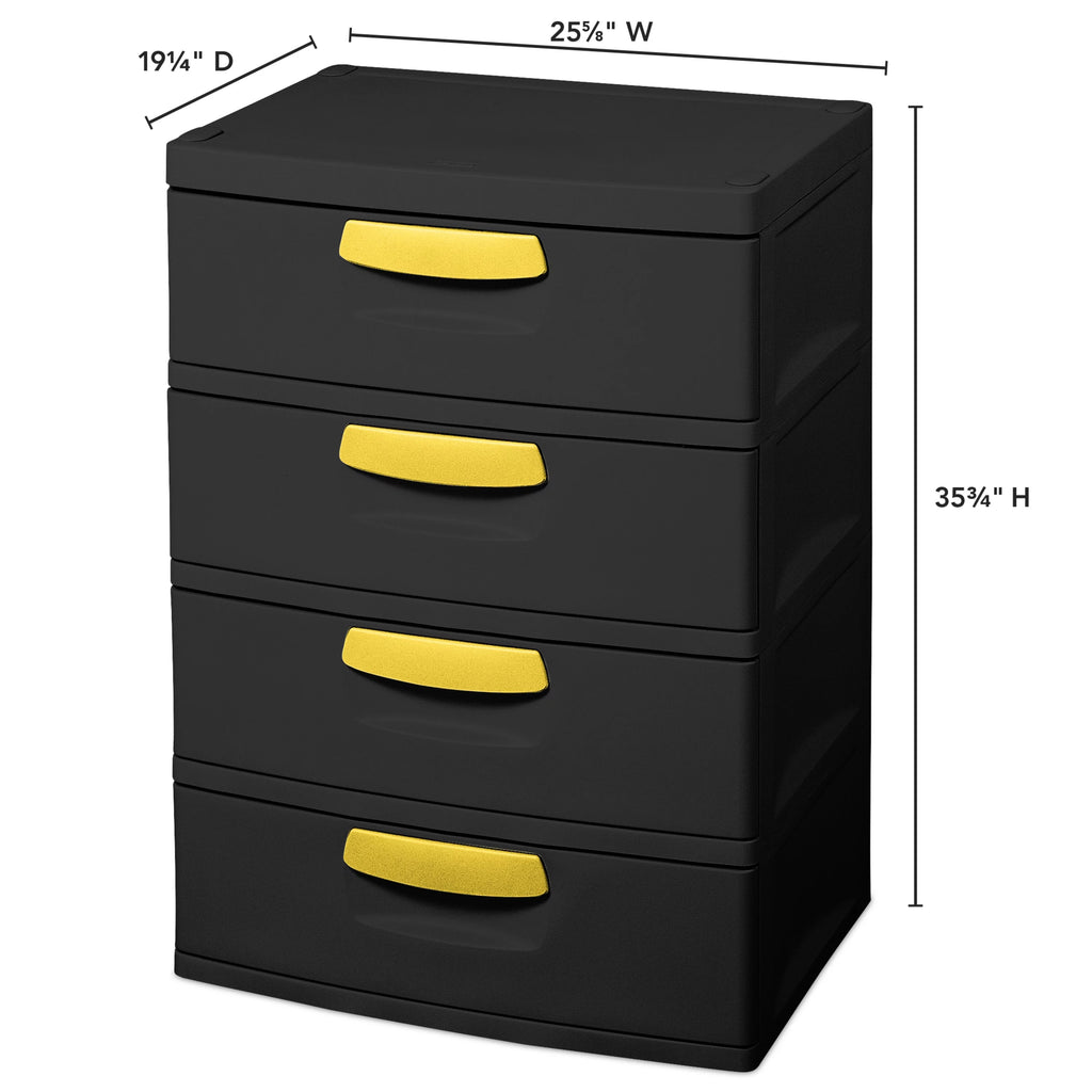 4 Drawer Unit Black R50635
