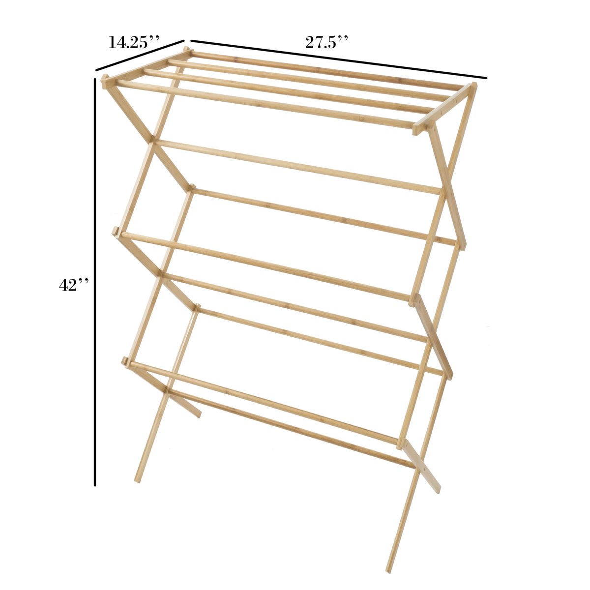 Collapsible Bamboo Clothes Drying Rack H482879