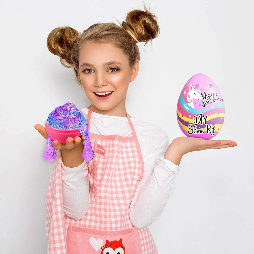 Unicorn Surprise Slime Egg Bundle 4 Pack Variety Slime Making Kit with Butter, Cloud, Glitter, Stardust Slime B26928