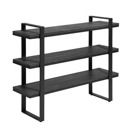 Black Wood 2-Shelf Small Bookcase U643549