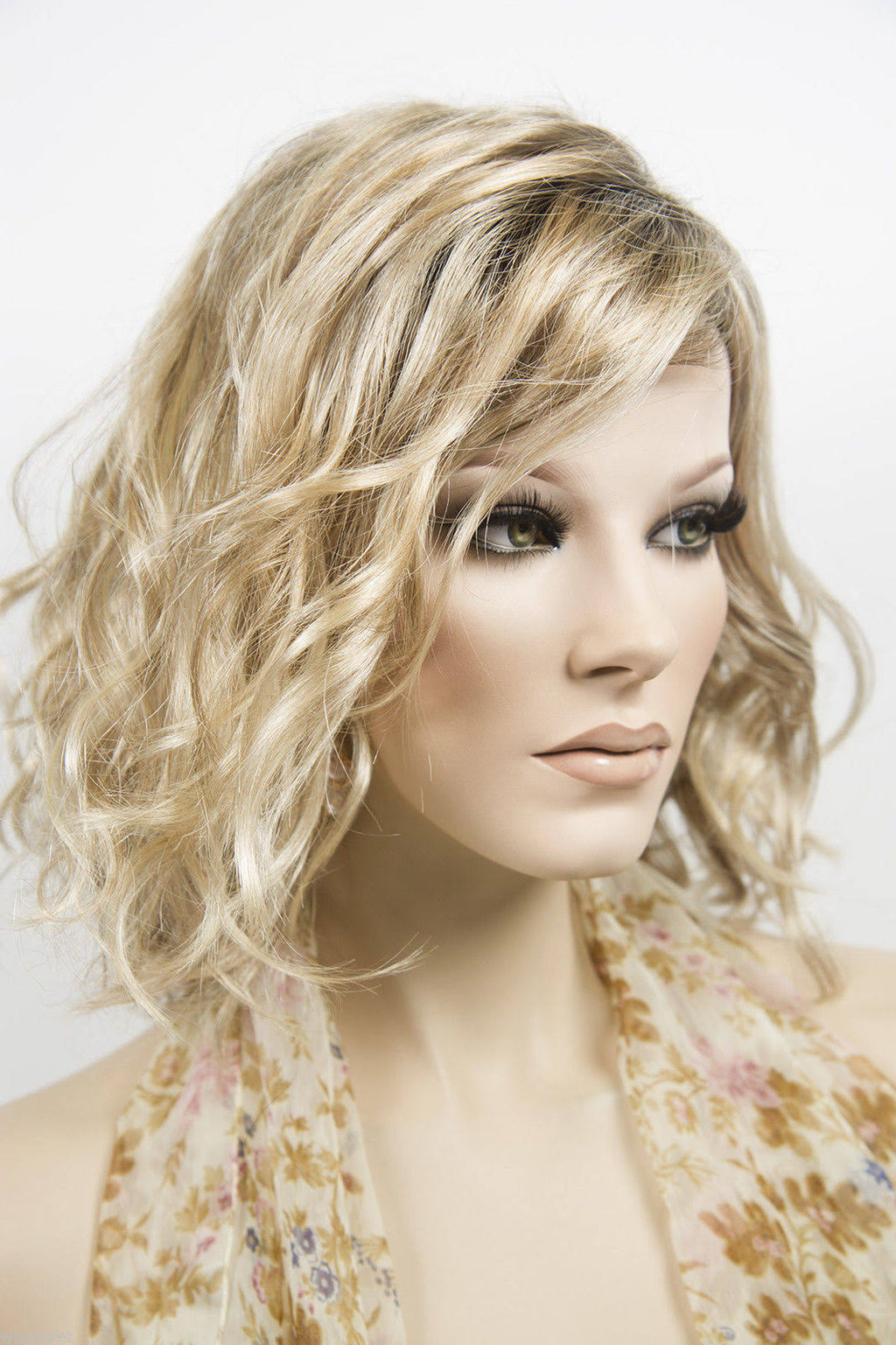 Light Butterscotch Light Ash Blonde Brunette Red Grey Wavy Lace Front Wig E766047