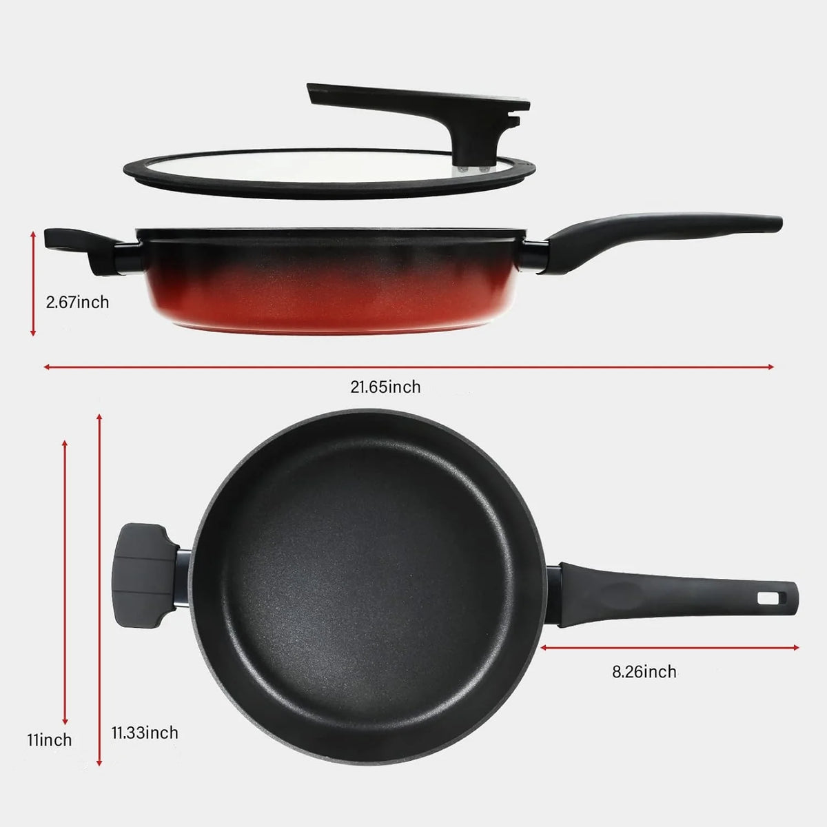 Nonstick Frying Pan with Lid 11 Inch J440