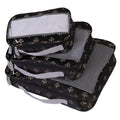 Black Fleur De Lis Packing Cubes 3-Piece Set I992