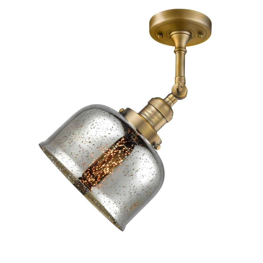 Large Bell 1 Light Semi Flush Mount LED (Brass) H9431