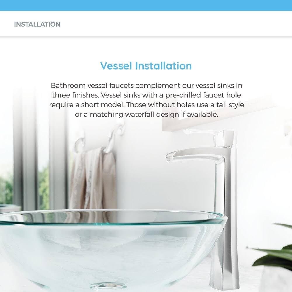 Vessel Sink Ensemble with Brushed Nickel Finish Faucet, Pop-Up Drain, and Sink Ring M16177