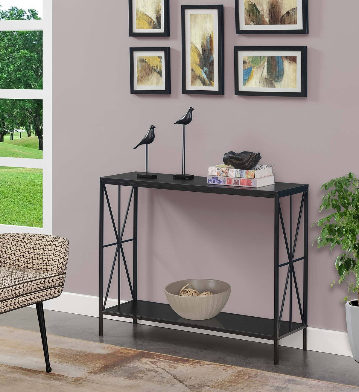 Black Console Table A6547