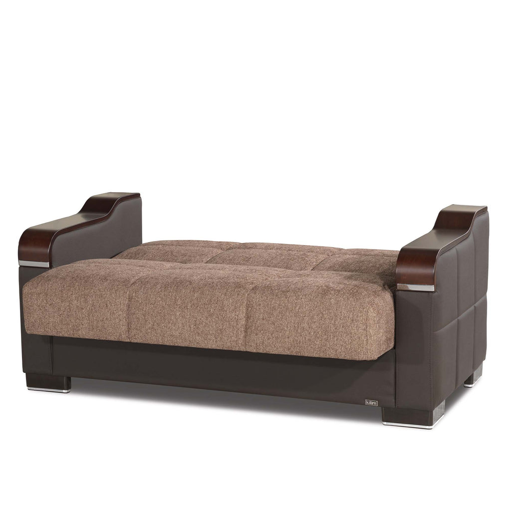 Brown Chenille Sleeper Loveseat K5878