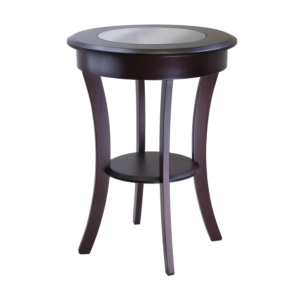 Round Accent Table with Glass Top Q912747