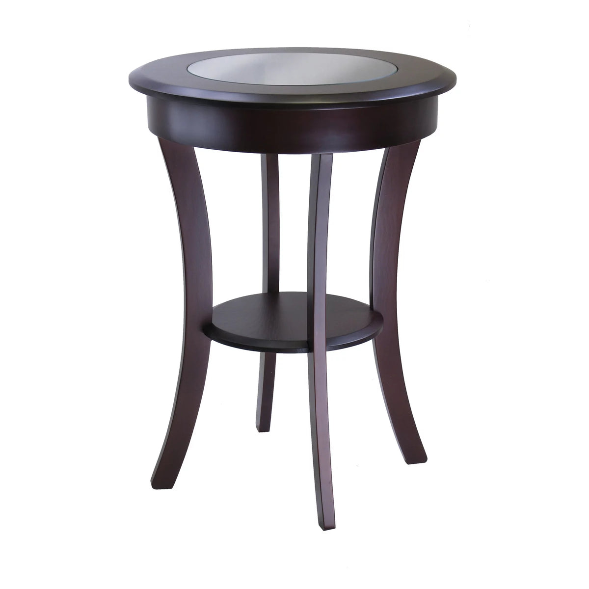 Round Accent Table with Glass Top Q912747
