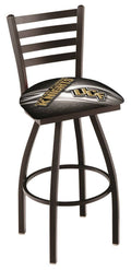 Black Wrinkle Swivel Bar Stool with Ladder T9618