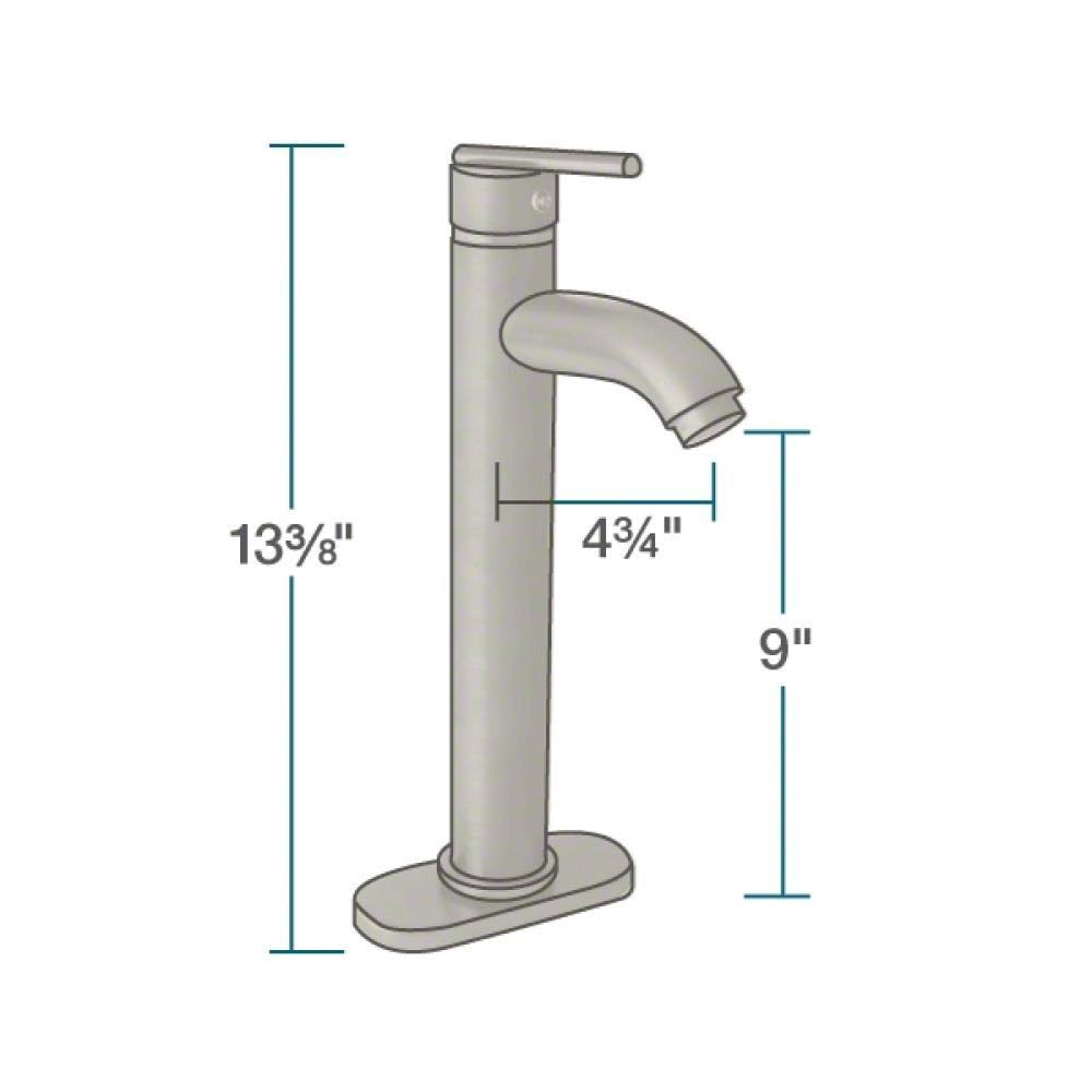 Vessel Sink Ensemble with Brushed Nickel Finish Faucet, Pop-Up Drain, and Sink Ring M16177
