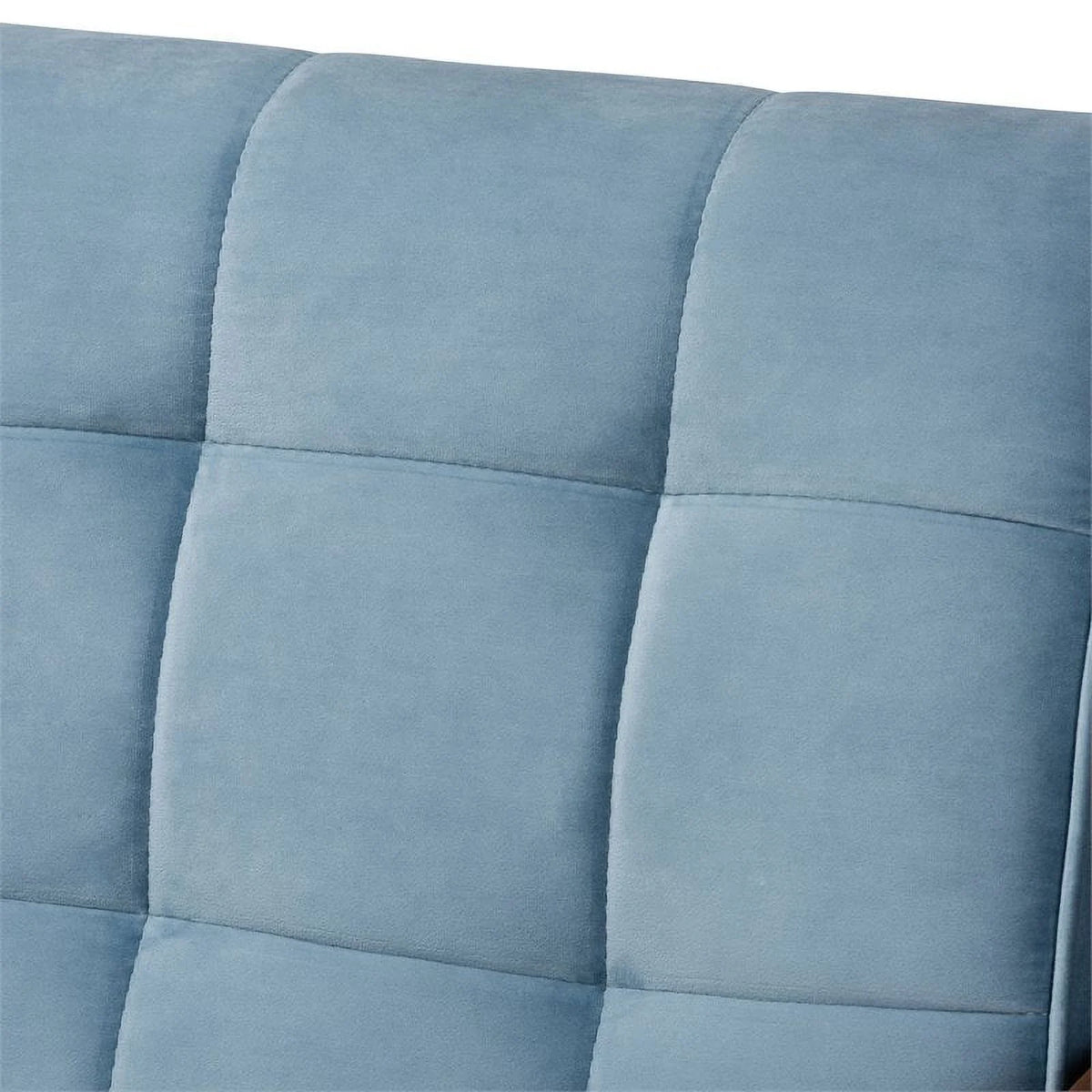 Light Blue Velvet Upholstered Wood 3-Piece Living Room Set O98288