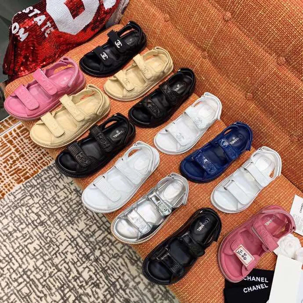 Black Velcro Sandals P37505