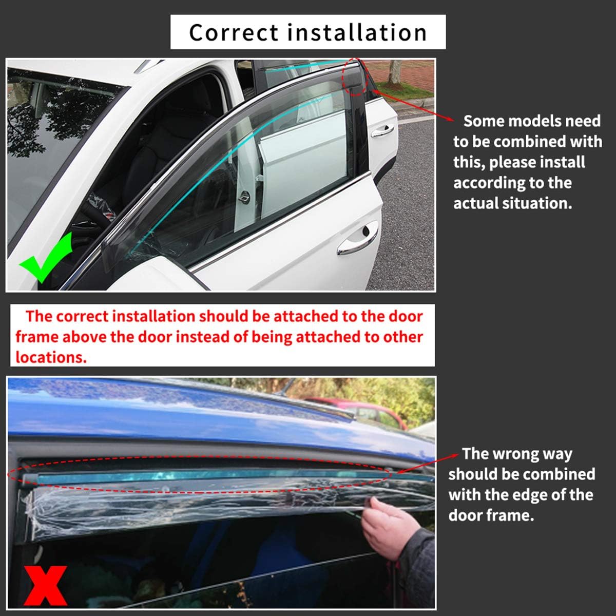 Smoke Tape-On Outside Window Visors Pack of 2 N524058