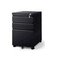 Black Locking 3-Drawers Vertical Desk Cabinet M89063